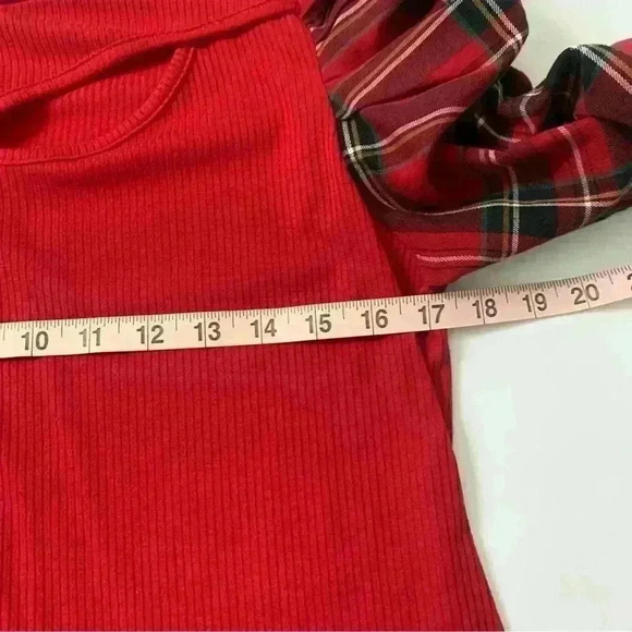 Cato Red and Green Plaid Shirt Medium - Picture 6 of 8